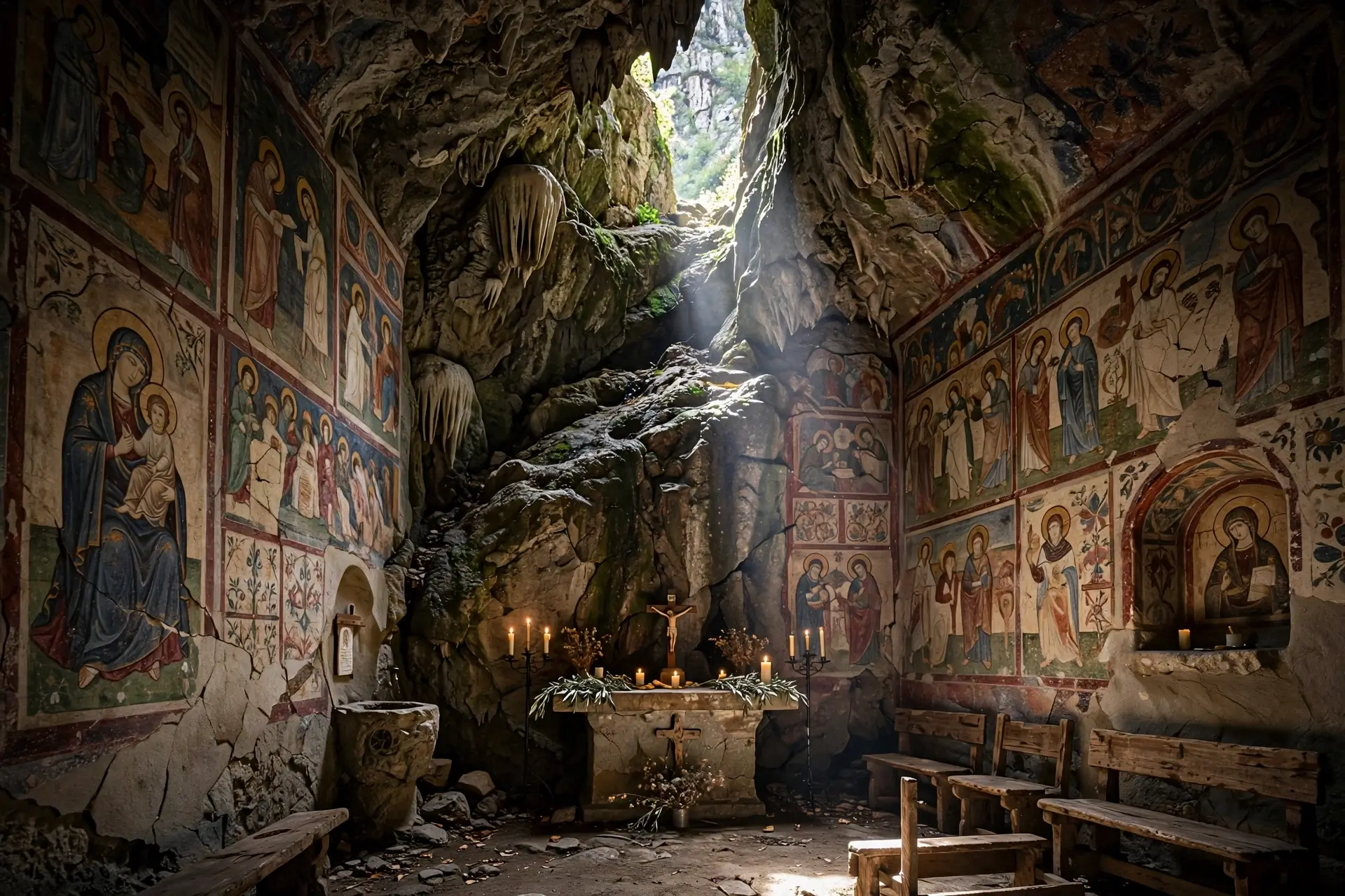 Madonna d'Appari Paganica L'Aquila romanico XIII secolo affreschi parcheggio gratis